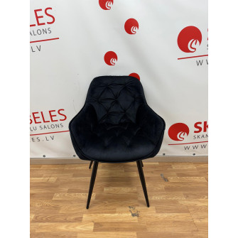 Virtuves krēsls Karsten (Melns velveta)